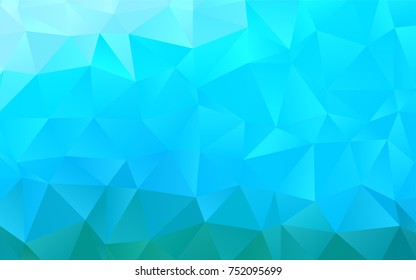 Light Blue, Green vector low poly pattern. A sample with polygonal shapes. The template can be used as a background for cell phones.