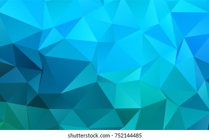 Light Blue, Green vector low poly pattern. Glitter abstract illustration with an elegant design. The template can be used as a background for cell phones.