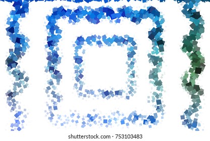 Light Blue, Green vector low poly background. A sample with a polygonal design. Illustration in polygonal style with repeating squares