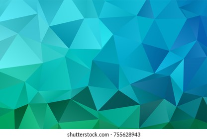 Light Blue, Green vector low poly pattern. Glitter abstract illustration with an elegant design. Brand-new design for your business.