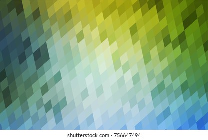 Light Blue, Green vector low poly background. A sample with a polygonal design. Illustration in polygonal style with repeating squares