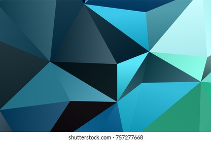Light Blue, Green vector low poly pattern. Modern geometrical abstract illustration with gradient. The polygonal design can be used for your web site.
