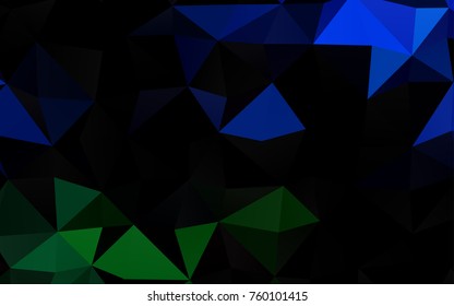 Light Blue, Green vector low poly background. A vague abstract illustration with gradient. Brand-new style for your business design.