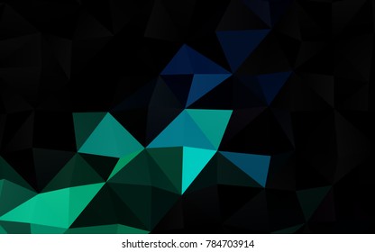 Light Blue, Green vector low poly pattern. A sample with polygonal shapes. The polygonal design can be used for your web site.