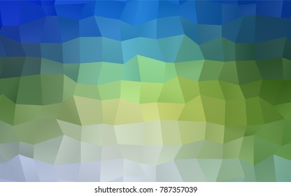 Light Blue, Green vector low poly background. A sample with a polygonal design. Illustration in polygonal style with repeating squares