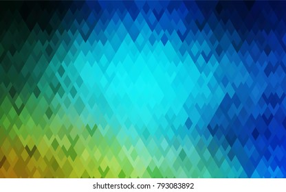Light Blue, Green vector low poly background. A sample with a polygonal design. Illustration in polygonal style with repeating squares