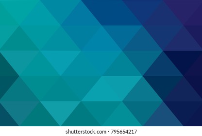 Light Blue, Green vector Low poly crystal background. Polygon design pattern. Low poly illustration, low polygon background.