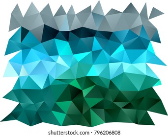 Light Blue, Green vector low poly background. Shining illustration, which consist of triangles. The elegant pattern can be used as part of a brand book.