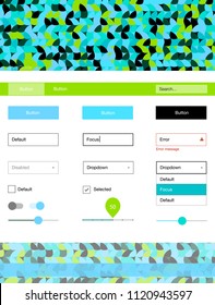 Light Blue, Green vector Material Design Kit with dots. Colorful Style guide with circles on abstract background. This sample is for your website.