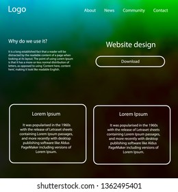 Light Blue, Green vector Material Design Kit with stars. Colorful Style guide with stars on abstract background. Beautiful layout for websites, landing pages.