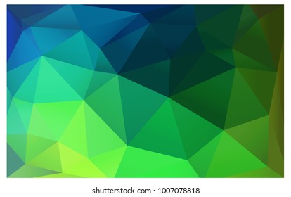 Light Blue, Green vector modern geometrical abstract background. Texture, new background. Geometric background in Origami style with gradient. 