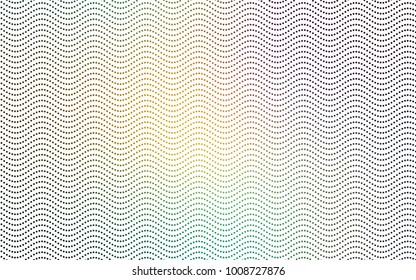 Light Blue, Green vector modern geometrical circle abstract background. Dotted texture template. Geometric pattern in halftone style with gradient. 