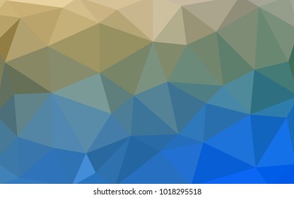 Light Blue, Green vector modern geometrical abstract background. Texture, new background. Geometric background in Origami style with gradient. 