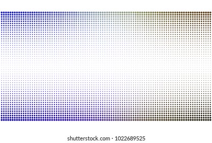 Light Blue, Green vector modern geometrical circle abstract background. Dotted texture template. Geometric pattern in halftone style with gradient. 