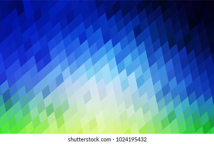 Light Blue, Green vector modern geometrical background. Abstract template. Geometric pattern in square style with gradient.