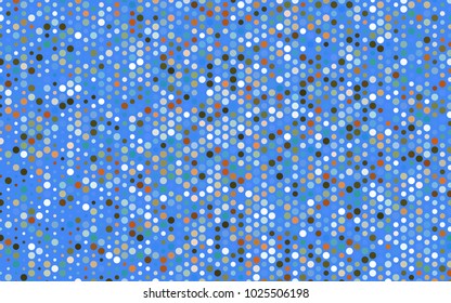 Light Blue, Green vector modern geometrical circle abstract background. Dotted texture template. Geometric pattern in halftone style with gradient. 