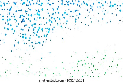 Light Blue, Green vector modern geometrical background. Abstract template. Geometric pattern in square style with gradient.