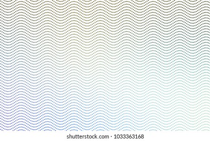 Light Blue, Green vector modern geometrical circle abstract background. Dotted texture template. Geometric pattern in halftone style with gradient. 