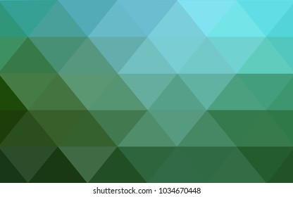Light Blue, Green vector modern geometrical abstract background. Texture, new background. Geometric background in Origami style with gradient. 