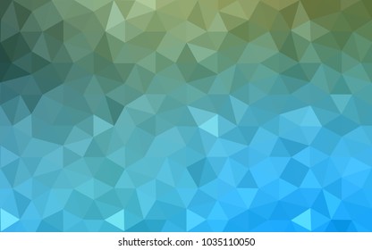 Light Blue, Green vector modern geometrical abstract background. Texture, new background. Geometric background in Origami style with gradient. 