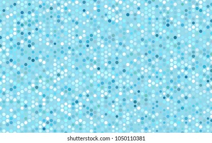Light Blue, Green vector modern geometrical circle abstract background. Dotted texture template. Geometric pattern in halftone style with gradient. 