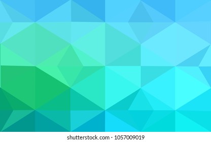 Light Blue, Green vector modern geometrical abstract background. Texture, new background. Geometric background in Origami style with gradient. 