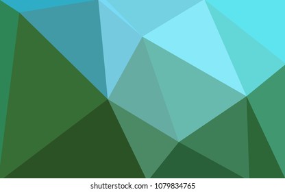 Light Blue, Green vector modern geometrical abstract background. Texture, new background. Geometric background in Origami style with gradient. 