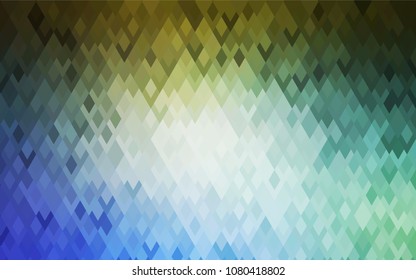 Light Blue, Green vector modern geometrical background. Abstract template. Geometric pattern in square style with gradient.