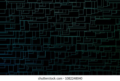 Light Blue, Green vector modern geometrical background. Abstract template. Geometric pattern in square style with gradient.