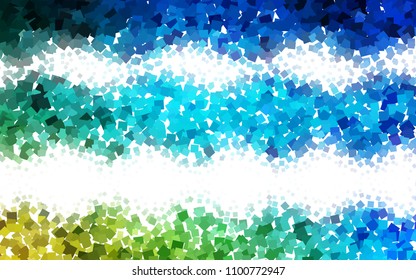 Light Blue, Green vector modern geometrical background. Abstract template. Geometric pattern in square style with gradient.