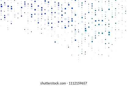 Light Blue, Green vector modern geometrical background. Abstract template. Geometric pattern in square style with gradient.