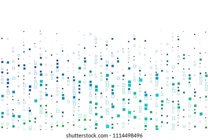 Light Blue, Green vector modern geometrical background. Abstract template. Geometric pattern in square style with gradient.