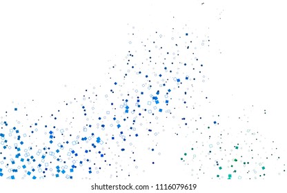 Light Blue, Green vector modern geometrical background. Abstract template. Geometric pattern in square style with gradient.