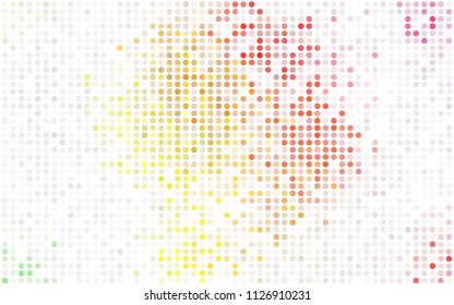 Light Blue, Green vector modern geometrical circle abstract background. Dotted texture template. Geometric pattern in halftone style with gradient. 