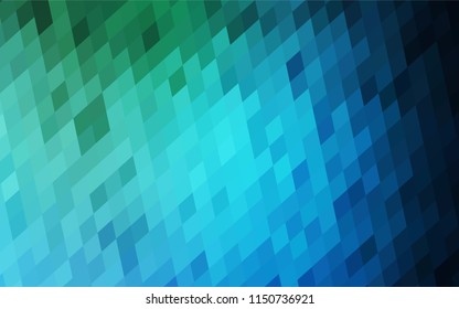 Light Blue, Green vector modern geometrical background. Abstract template. Geometric pattern in square style with gradient.