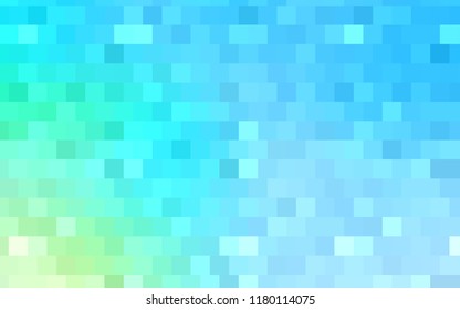 Light Blue, Green vector modern geometrical background. Abstract template. Geometric pattern in square style with gradient.