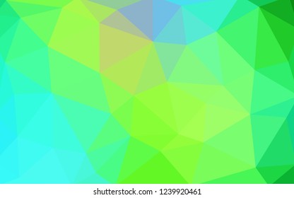 Light Blue, Green vector modern geometrical abstract background. Texture, new background. Geometric background in Origami style with gradient. 