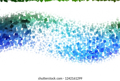 Light Blue, Green vector modern geometrical background. Abstract template. Geometric pattern in square style with gradient.