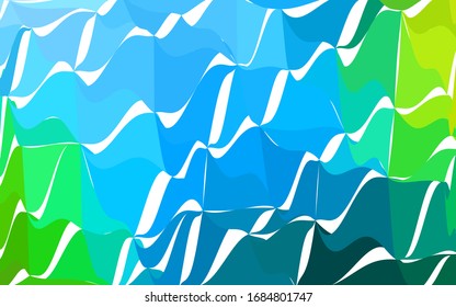 Light Blue, Green vector modern geometrical abstract background. Texture, new background. Geometric background in Origami style with gradient.