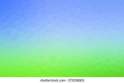 Light Blue, Green vector modern geometrical abstract background. Texture, new background. Geometric background in Origami style with gradient. 