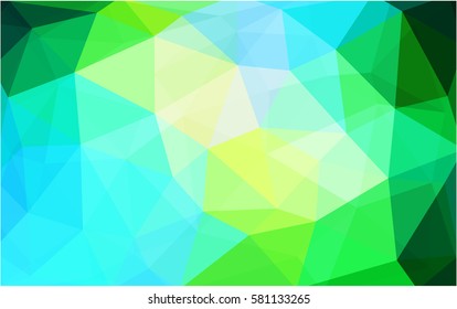 Light Blue, Green vector modern geometrical abstract background. Texture, new background. Geometric background in Origami style with gradient. 