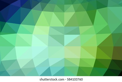Light Blue, Green vector modern geometrical abstract background. Texture, new background. Geometric background in Origami style with gradient. 