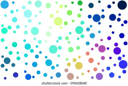 Light Blue, Green vector modern geometrical circle abstract background. Dotted texture template. Geometric pattern in halftone style with gradient. 