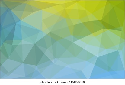 Light Blue, Green vector modern geometrical abstract background. Texture, new background. Geometric background in Origami style with gradient. 