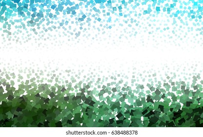 Light Blue, Green vector modern geometrical background. Abstract template. Geometric pattern in square style with gradient.