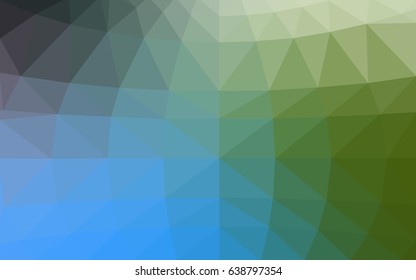Light Blue, Green vector modern geometrical abstract background. Texture, new background. Geometric background in Origami style with gradient. 