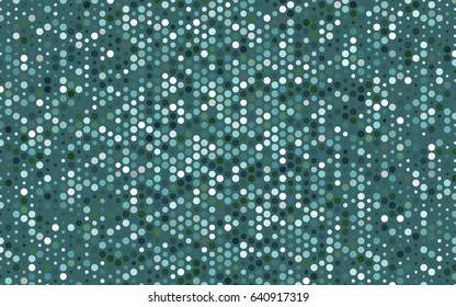Light Blue, Green vector modern geometrical circle abstract background. Dotted texture template. Geometric pattern in halftone style with gradient. 