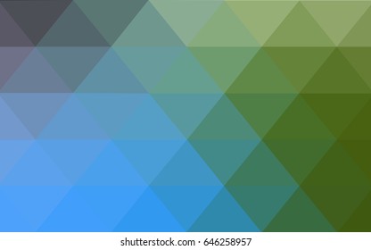 Light Blue, Green vector modern geometrical abstract background. Texture, new background. Geometric background in Origami style with gradient. 
