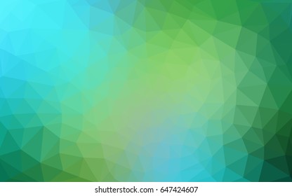 Light Blue, Green vector modern geometrical abstract background. Texture, new background. Geometric background in Origami style with gradient. 