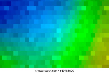 Light Blue, Green vector modern geometrical background. Abstract template. Geometric pattern in square style with gradient.